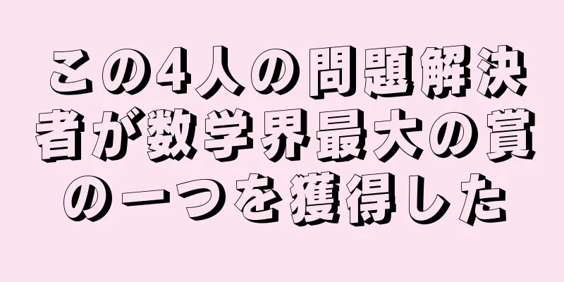 この4人の問題解決者が数学界最大の賞の一つを獲得した