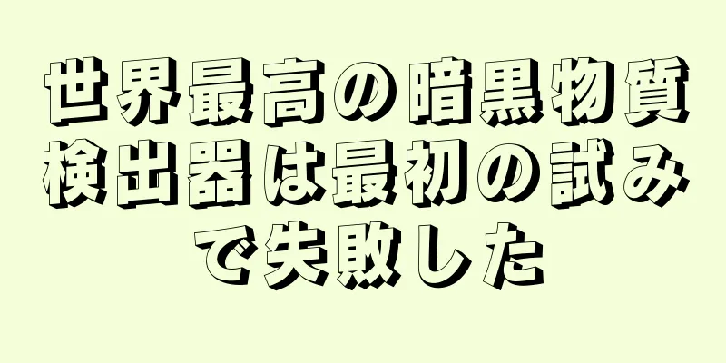 世界最高の暗黒物質検出器は最初の試みで失敗した