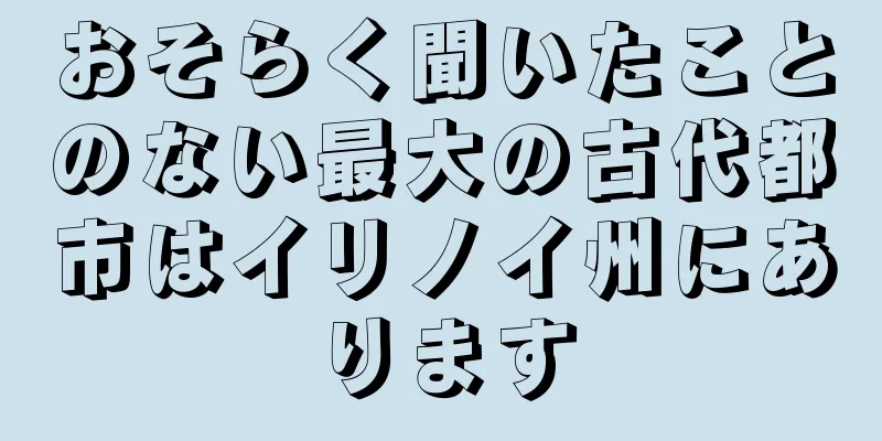 おそらく聞いたことのない最大の古代都市はイリノイ州にあります
