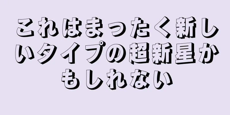 これはまったく新しいタイプの超新星かもしれない