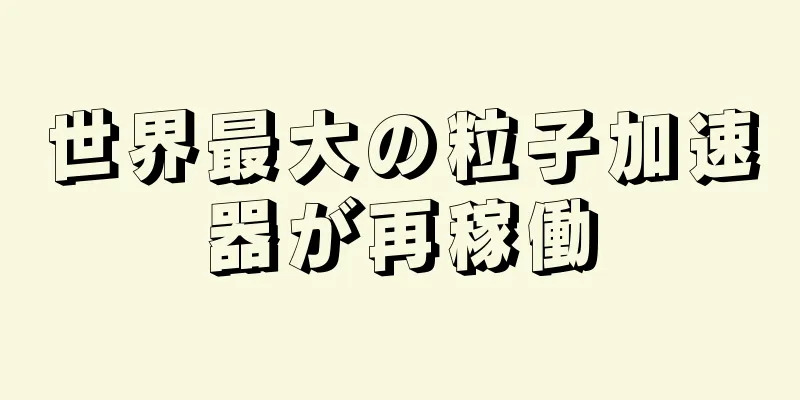 世界最大の粒子加速器が再稼働