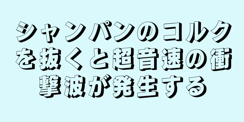 シャンパンのコルクを抜くと超音速の衝撃波が発生する