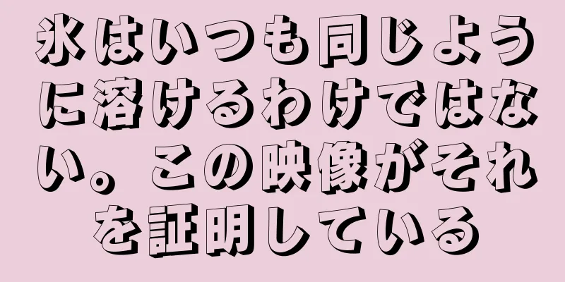 氷はいつも同じように溶けるわけではない。この映像がそれを証明している