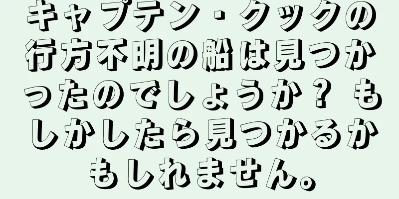 キャプテン・クックの行方不明の船は見つかったのでしょうか？ もしかしたら見つかるかもしれません。