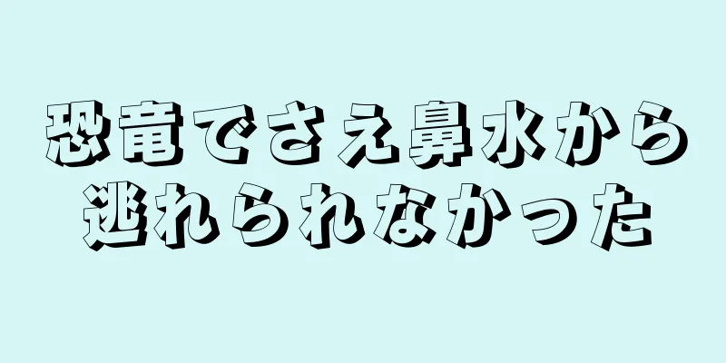 恐竜でさえ鼻水から逃れられなかった