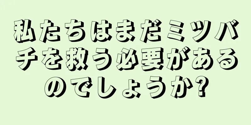 私たちはまだミツバチを救う必要があるのでしょうか?