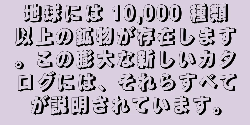 地球には 10,000 種類以上の鉱物が存在します。この膨大な新しいカタログには、それらすべてが説明されています。