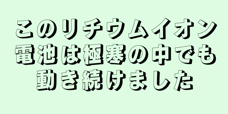 このリチウムイオン電池は極寒の中でも動き続けました