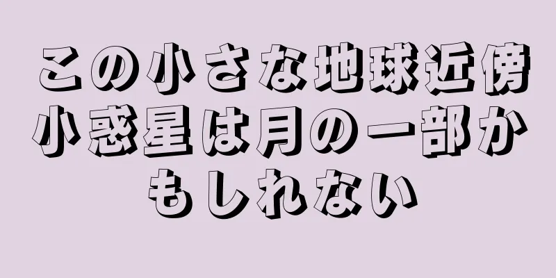 この小さな地球近傍小惑星は月の一部かもしれない
