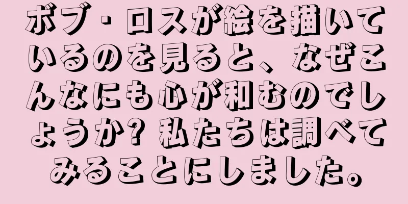 ボブ・ロスが絵を描いているのを見ると、なぜこんなにも心が和むのでしょうか? 私たちは調べてみることにしました。