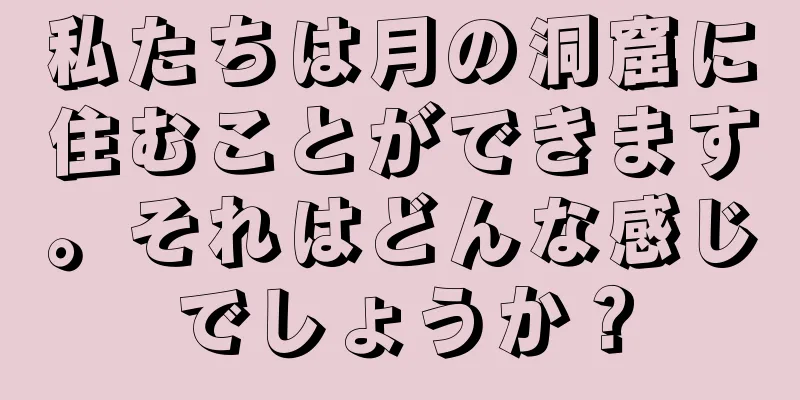 私たちは月の洞窟に住むことができます。それはどんな感じでしょうか？