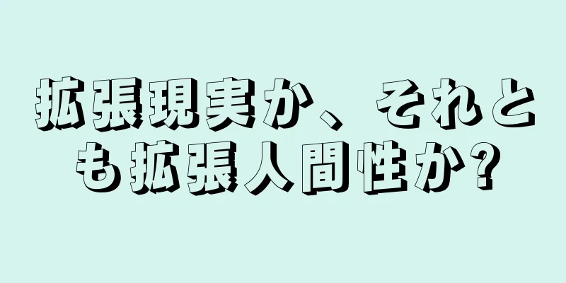 拡張現実か、それとも拡張人間性か?