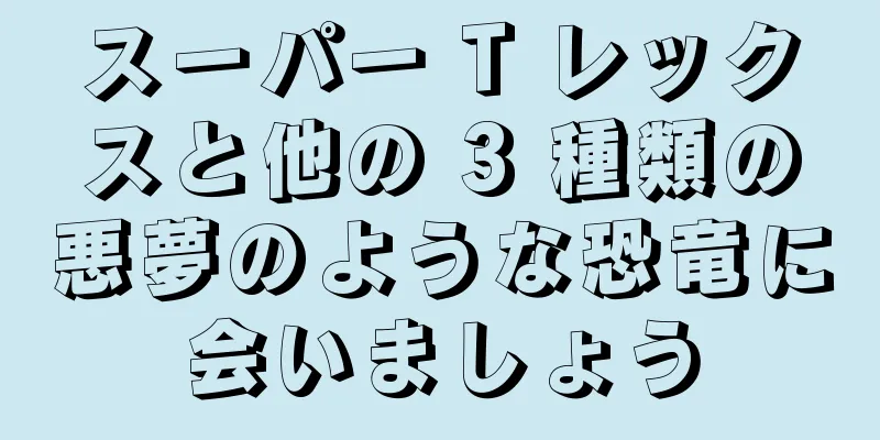 スーパー T レックスと他の 3 種類の悪夢のような恐竜に会いましょう