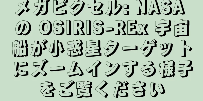 メガピクセル: NASA の OSIRIS-REx 宇宙船が小惑星ターゲットにズームインする様子をご覧ください