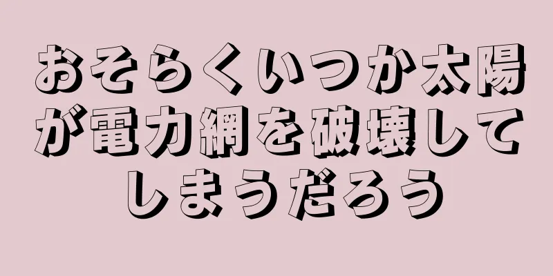 おそらくいつか太陽が電力網を破壊してしまうだろう