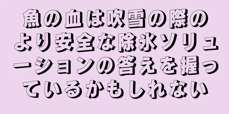 魚の血は吹雪の際のより安全な除氷ソリューションの答えを握っているかもしれない
