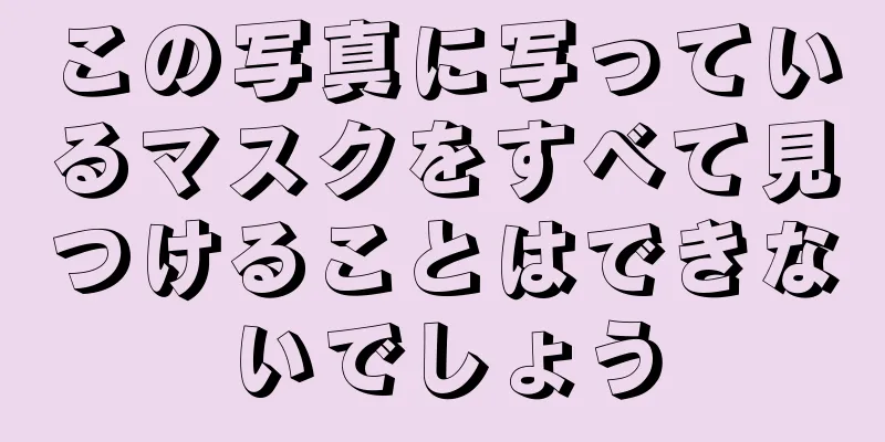 この写真に写っているマスクをすべて見つけることはできないでしょう