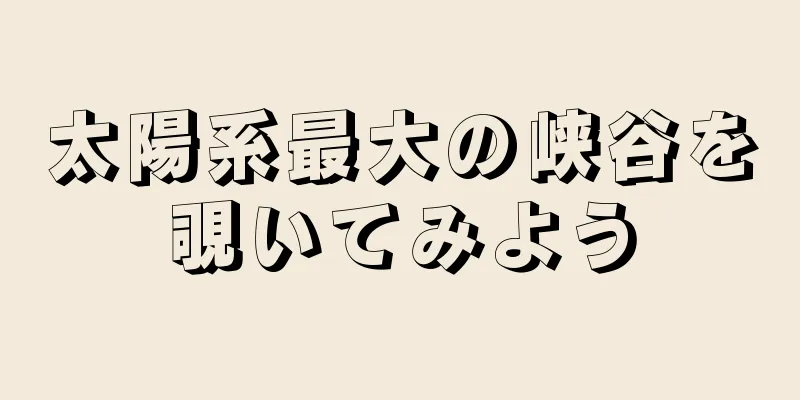 太陽系最大の峡谷を覗いてみよう