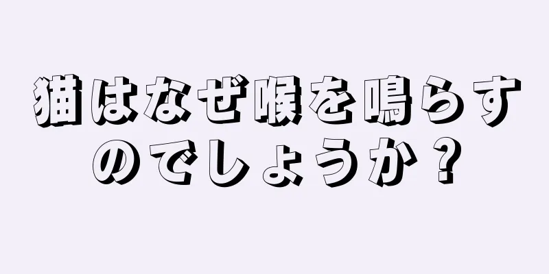 猫はなぜ喉を鳴らすのでしょうか？