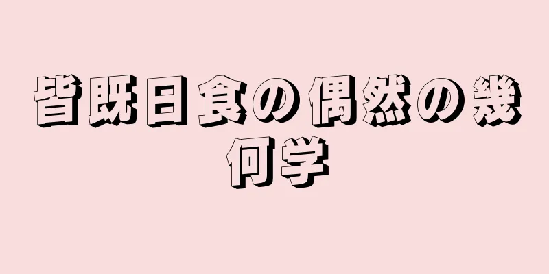 皆既日食の偶然の幾何学