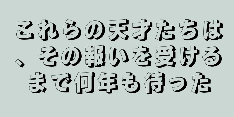 これらの天才たちは、その報いを受けるまで何年も待った
