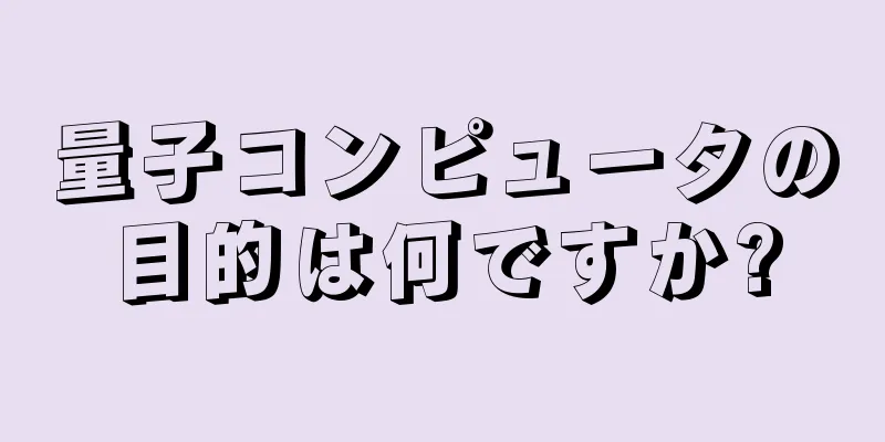 量子コンピュータの目的は何ですか?