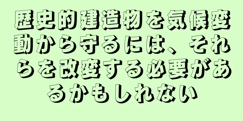 歴史的建造物を気候変動から守るには、それらを改変する必要があるかもしれない