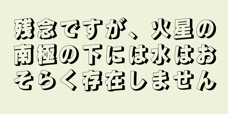 残念ですが、火星の南極の下には水はおそらく存在しません