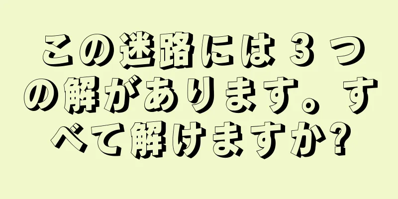 この迷路には 3 つの解があります。すべて解けますか?