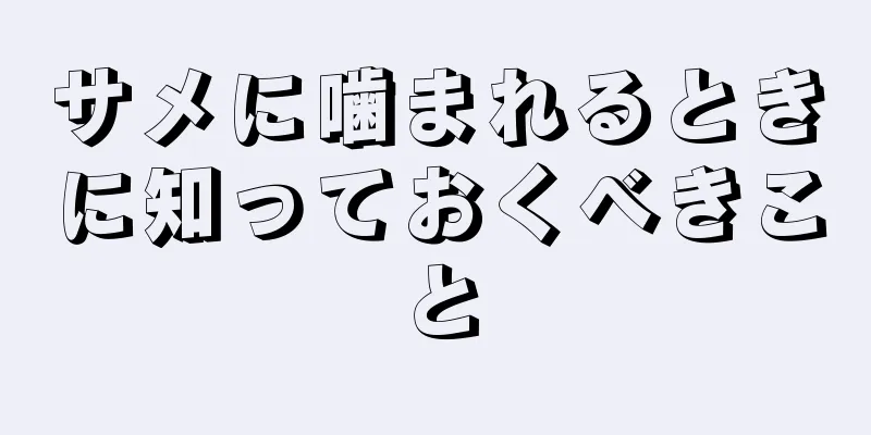 サメに噛まれるときに知っておくべきこと