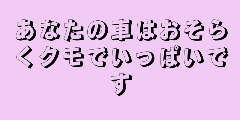 あなたの車はおそらくクモでいっぱいです