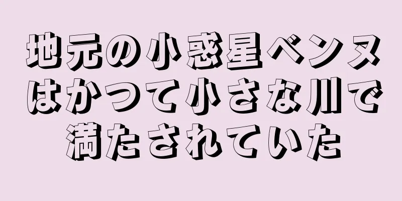 地元の小惑星ベンヌはかつて小さな川で満たされていた