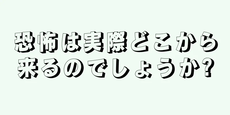 恐怖は実際どこから来るのでしょうか?