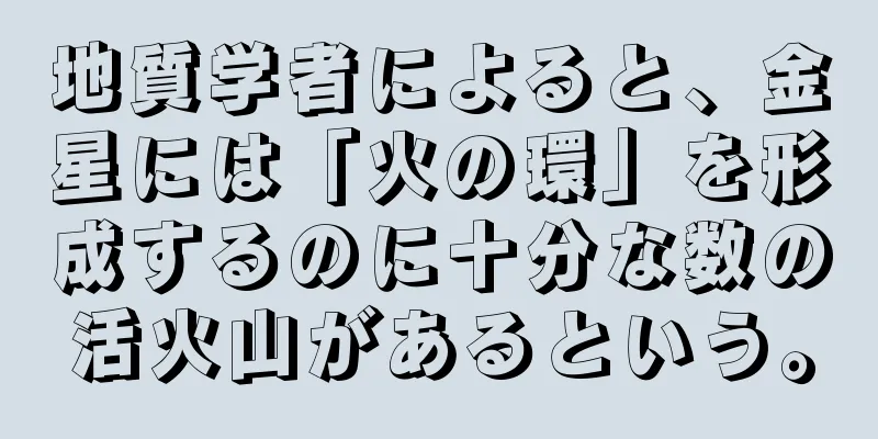 地質学者によると、金星には「火の環」を形成するのに十分な数の活火山があるという。