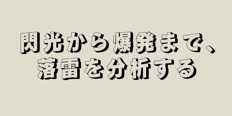 閃光から爆発まで、落雷を分析する