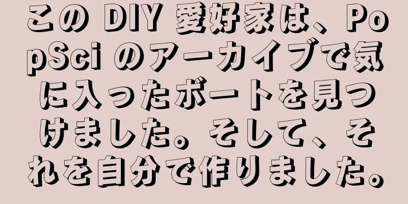 この DIY 愛好家は、PopSci のアーカイブで気に入ったボートを見つけました。そして、それを自分で作りました。
