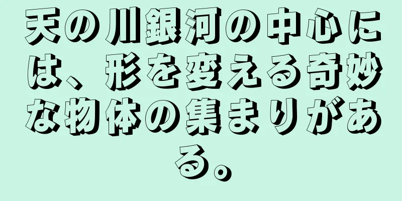 天の川銀河の中心には、形を変える奇妙な物体の集まりがある。