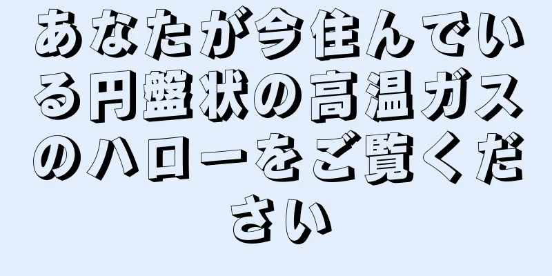 あなたが今住んでいる円盤状の高温ガスのハローをご覧ください