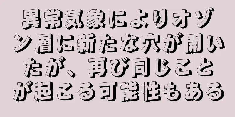 異常気象によりオゾン層に新たな穴が開いたが、再び同じことが起こる可能性もある