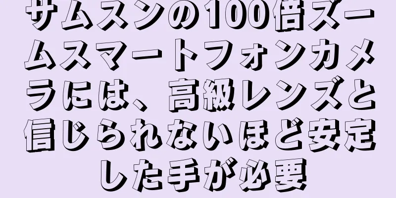 サムスンの100倍ズームスマートフォンカメラには、高級レンズと信じられないほど安定した手が必要