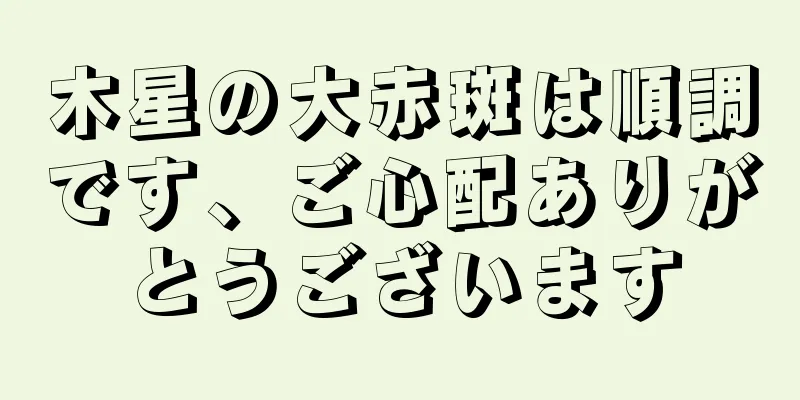 木星の大赤斑は順調です、ご心配ありがとうございます