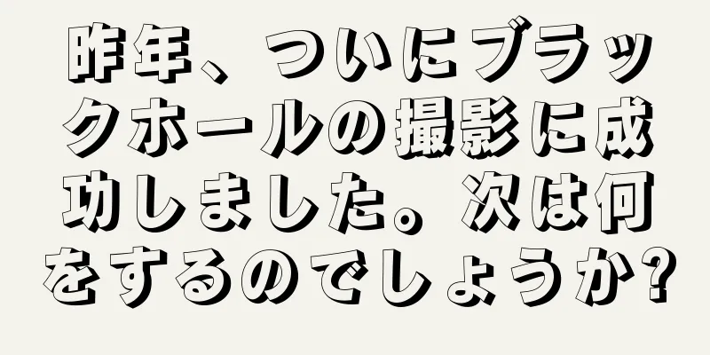 昨年、ついにブラックホールの撮影に成功しました。次は何をするのでしょうか?