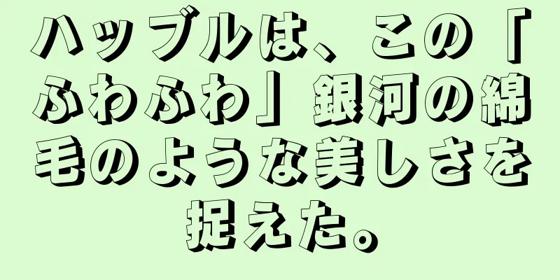 ハッブルは、この「ふわふわ」銀河の綿毛のような美しさを捉えた。