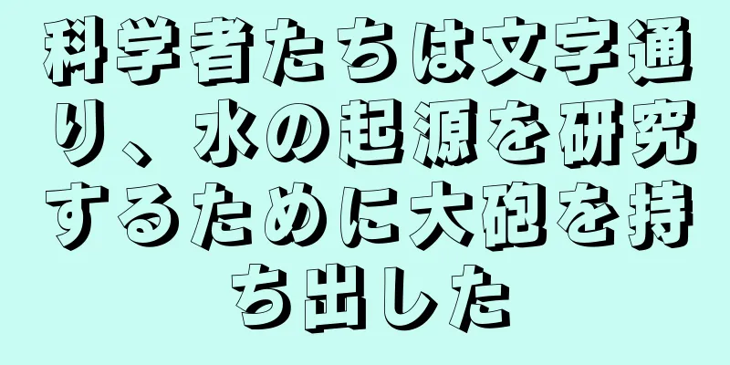 科学者たちは文字通り、水の起源を研究するために大砲を持ち出した