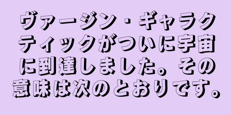 ヴァージン・ギャラクティックがついに宇宙に到達しました。その意味は次のとおりです。