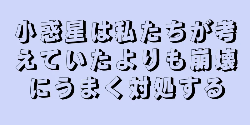 小惑星は私たちが考えていたよりも崩壊にうまく対処する