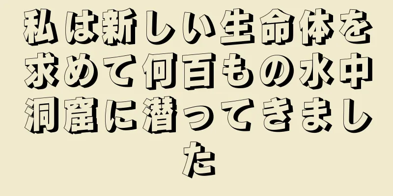私は新しい生命体を求めて何百もの水中洞窟に潜ってきました