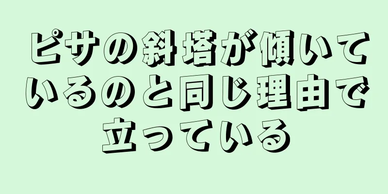 ピサの斜塔が傾いているのと同じ理由で立っている