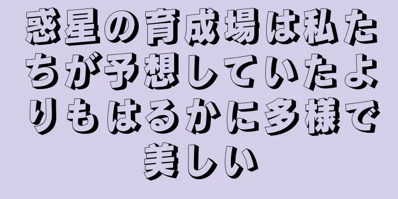 惑星の育成場は私たちが予想していたよりもはるかに多様で美しい