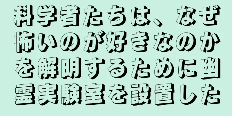 科学者たちは、なぜ怖いのが好きなのかを解明するために幽霊実験室を設置した